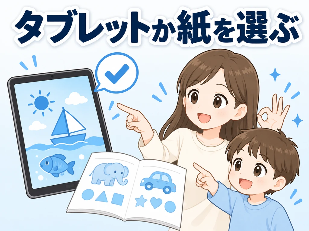 始め方の流れ「タブレットか紙を選ぶ」